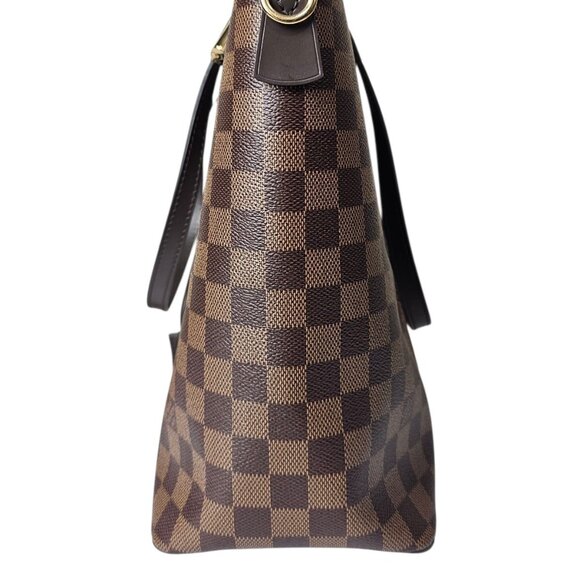 LOUIS VUITTON Damier Ebene Jersey Tote in Magnolia Shoulder Monogram Pink 2 Way - Picture 12 of 16